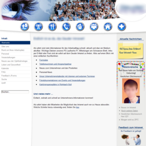 Intranet Medizinprodukte AG Screenshot